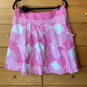 Gorgeous vintage Lilly Pulitzer patchwork skirt size 8